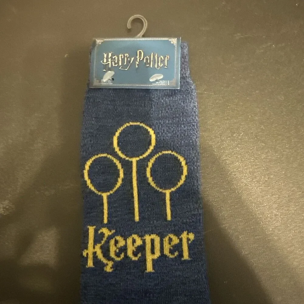 Harry Potter Keeper Socks Ravenclaw Quidditch Crew Socks 4-10 New